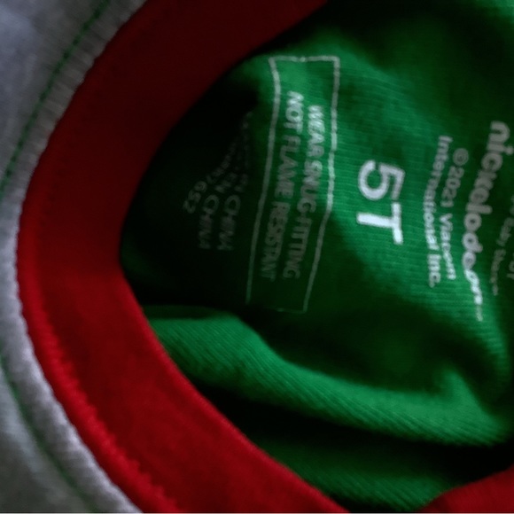 Nickelodeon pink Fong boys pajamas 5T green rod long sleeve colorful hol… - Picture 8 of 11